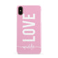 Personalised Love See Through Name Apple iPhone Xs Max 3D Snap Case