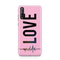 Personalised Love See Through Name Huawei Enjoy 10s Phone Case