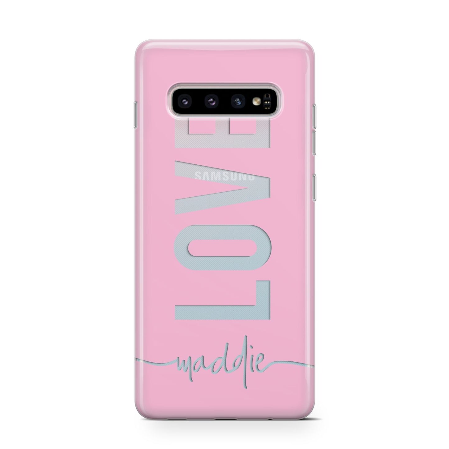 Personalised Love See Through Name Protective Samsung Galaxy Case