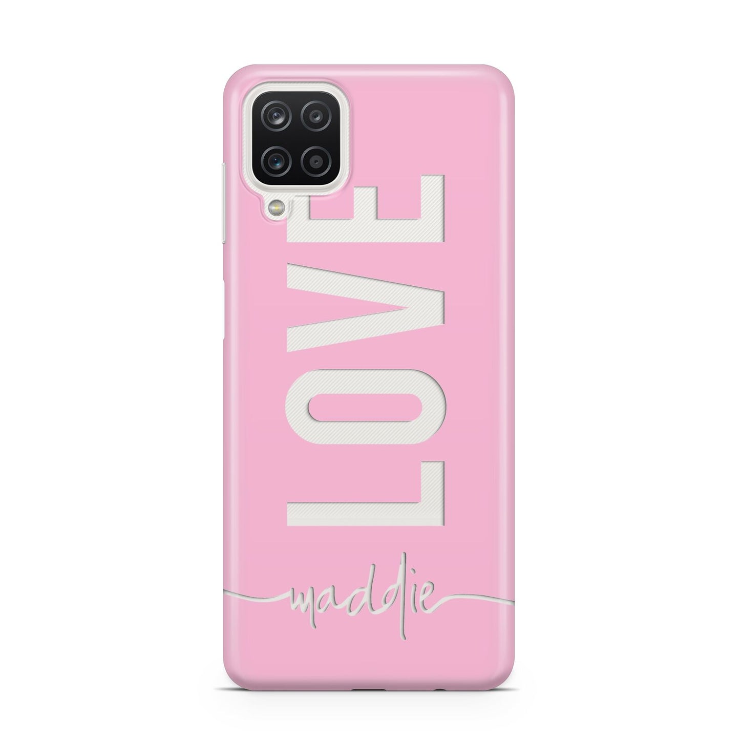 Personalised Love See Through Name Samsung A12 Case