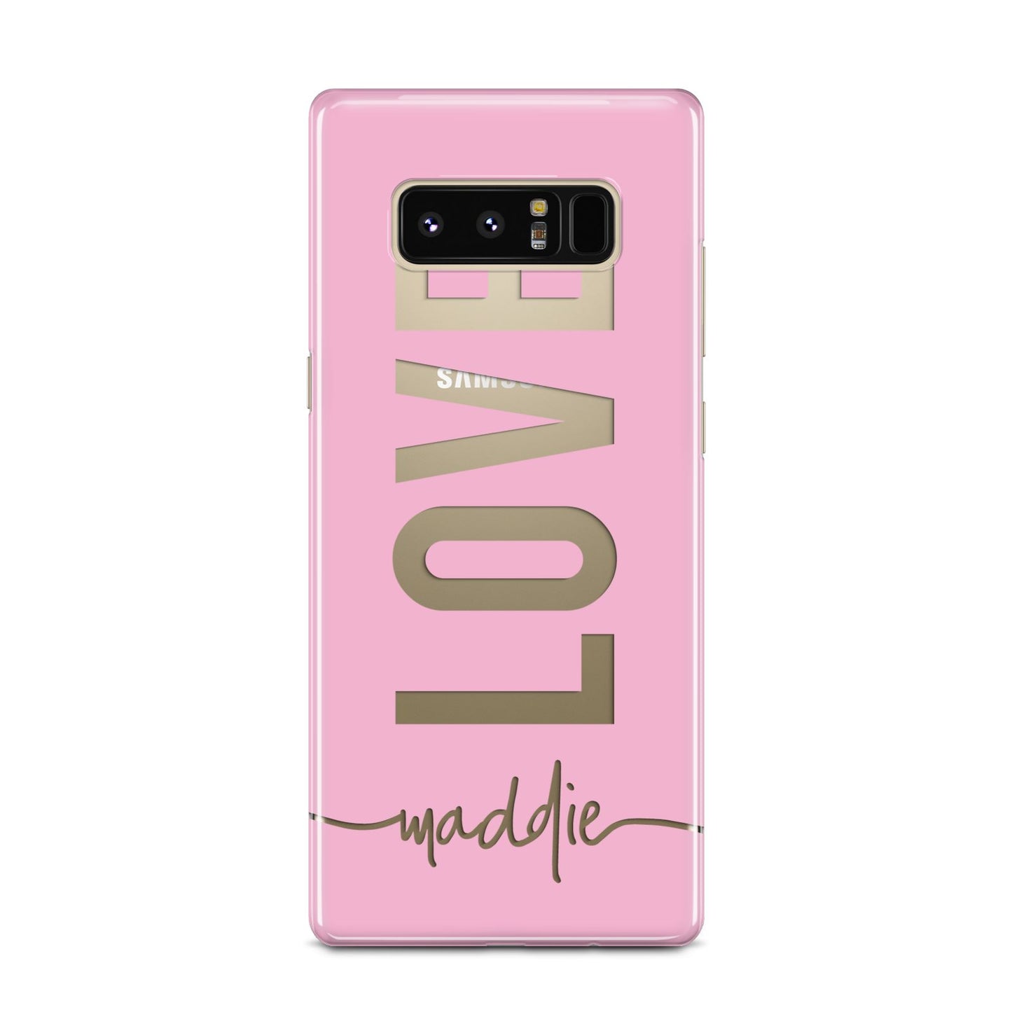Personalised Love See Through Name Samsung Galaxy Note 8 Case