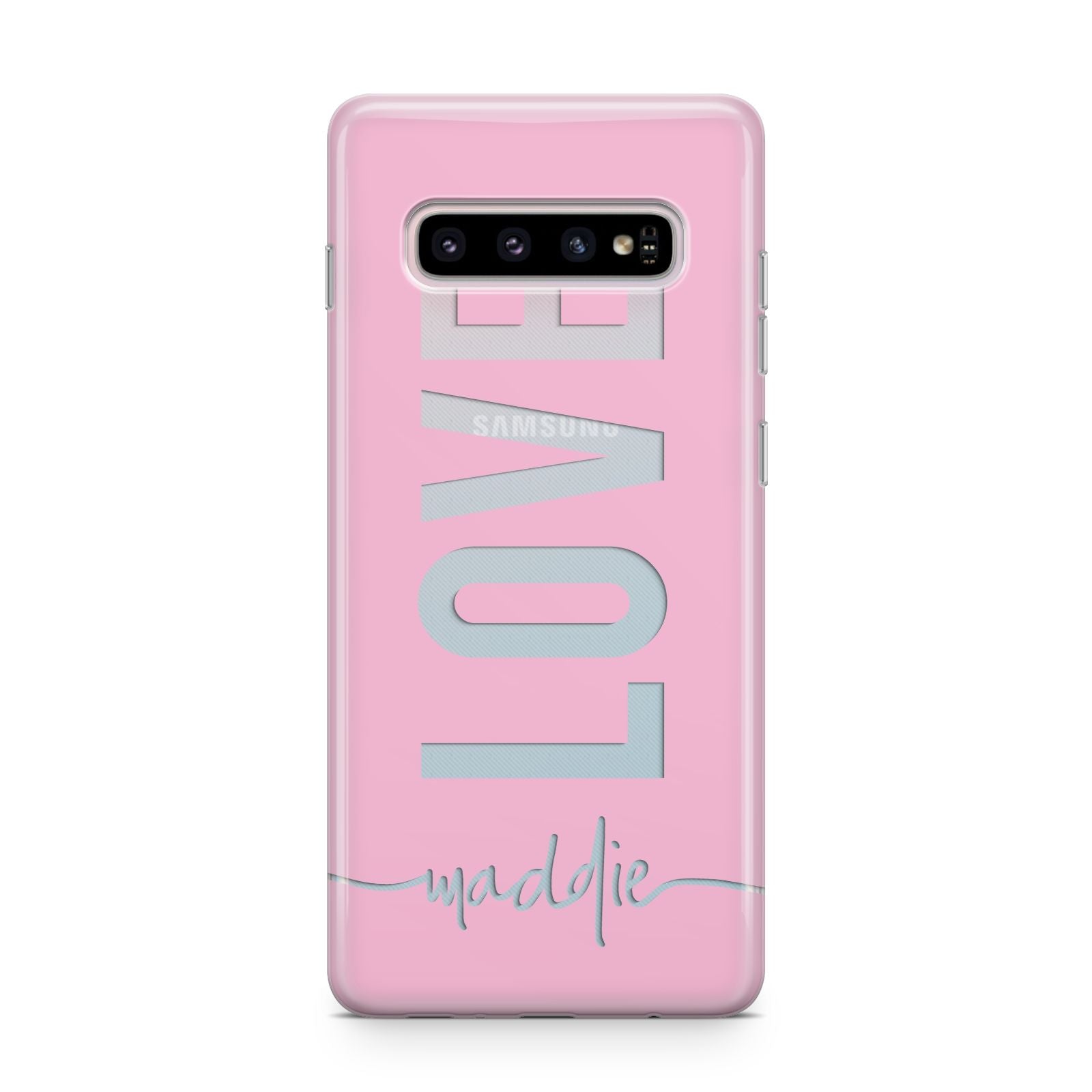 Personalised Love See Through Name Samsung Galaxy S10 Plus Case