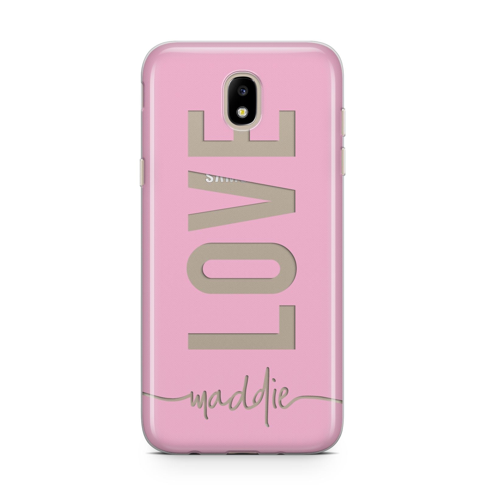 Personalised Love See Through Name Samsung J5 2017 Case