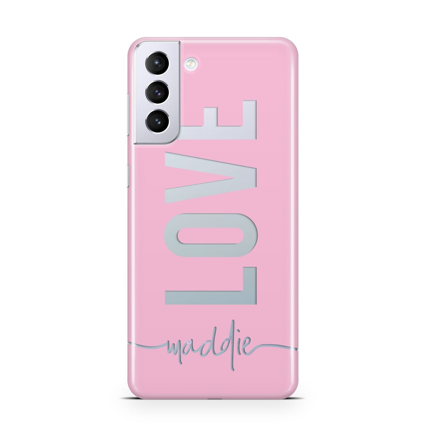 Personalised Love See Through Name Samsung S21 Plus Phone Case