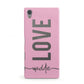 Personalised Love See Through Name Sony Xperia Case