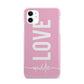 Personalised Love See Through Name iPhone 11 3D Snap Case
