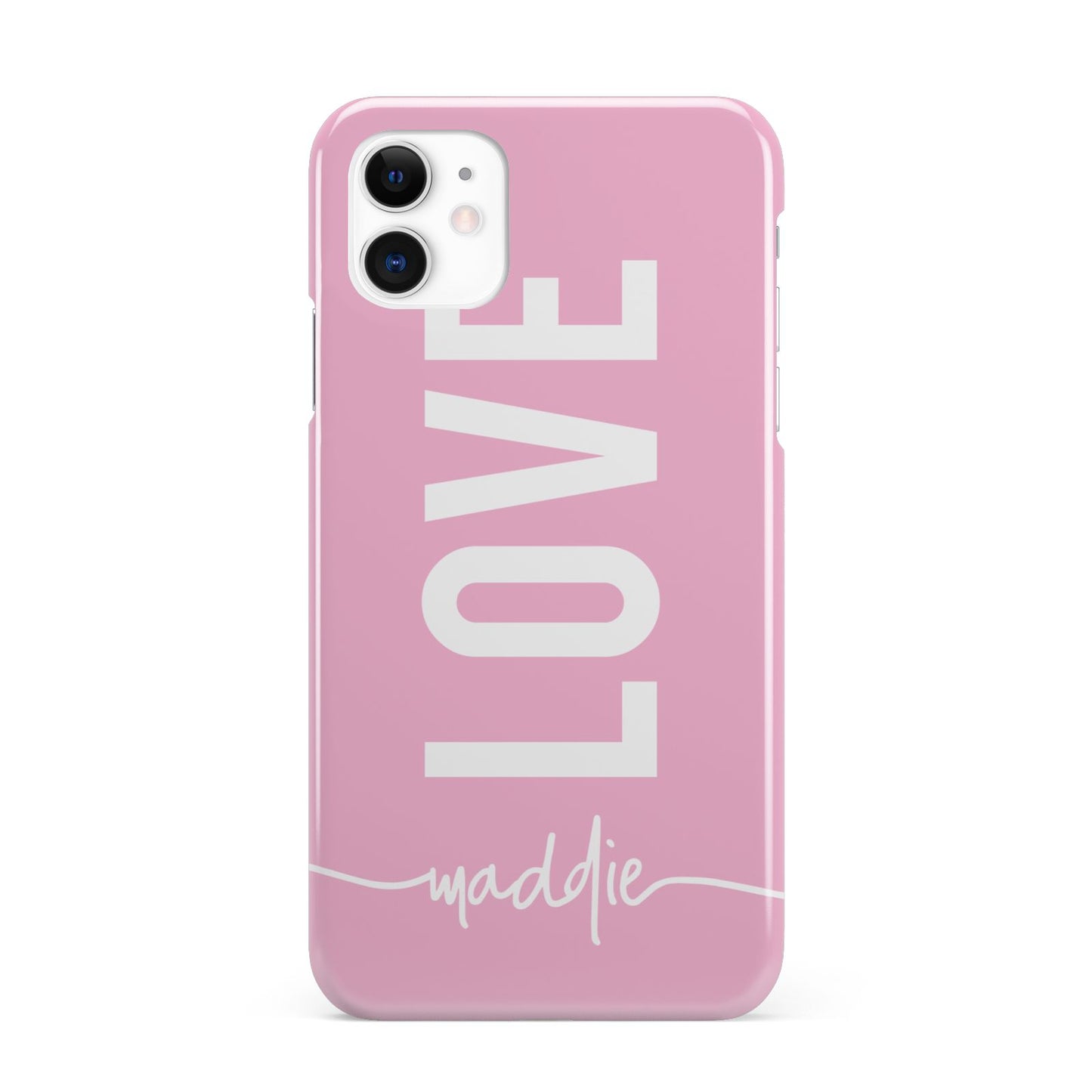 Personalised Love See Through Name iPhone 11 3D Snap Case
