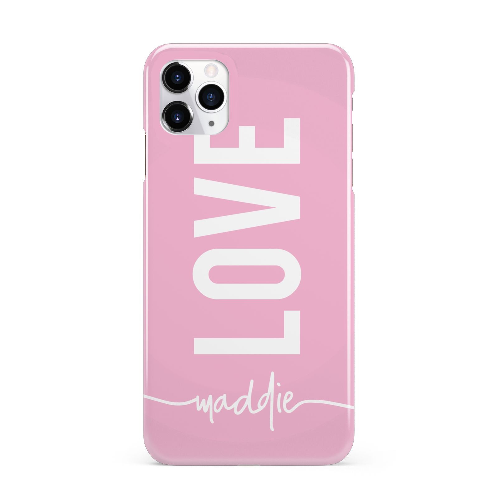 Personalised Love See Through Name iPhone 11 Pro Max 3D Snap Case