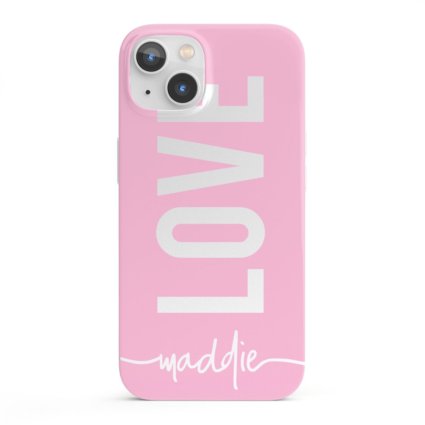 Personalised Love See Through Name iPhone 13 Full Wrap 3D Snap Case