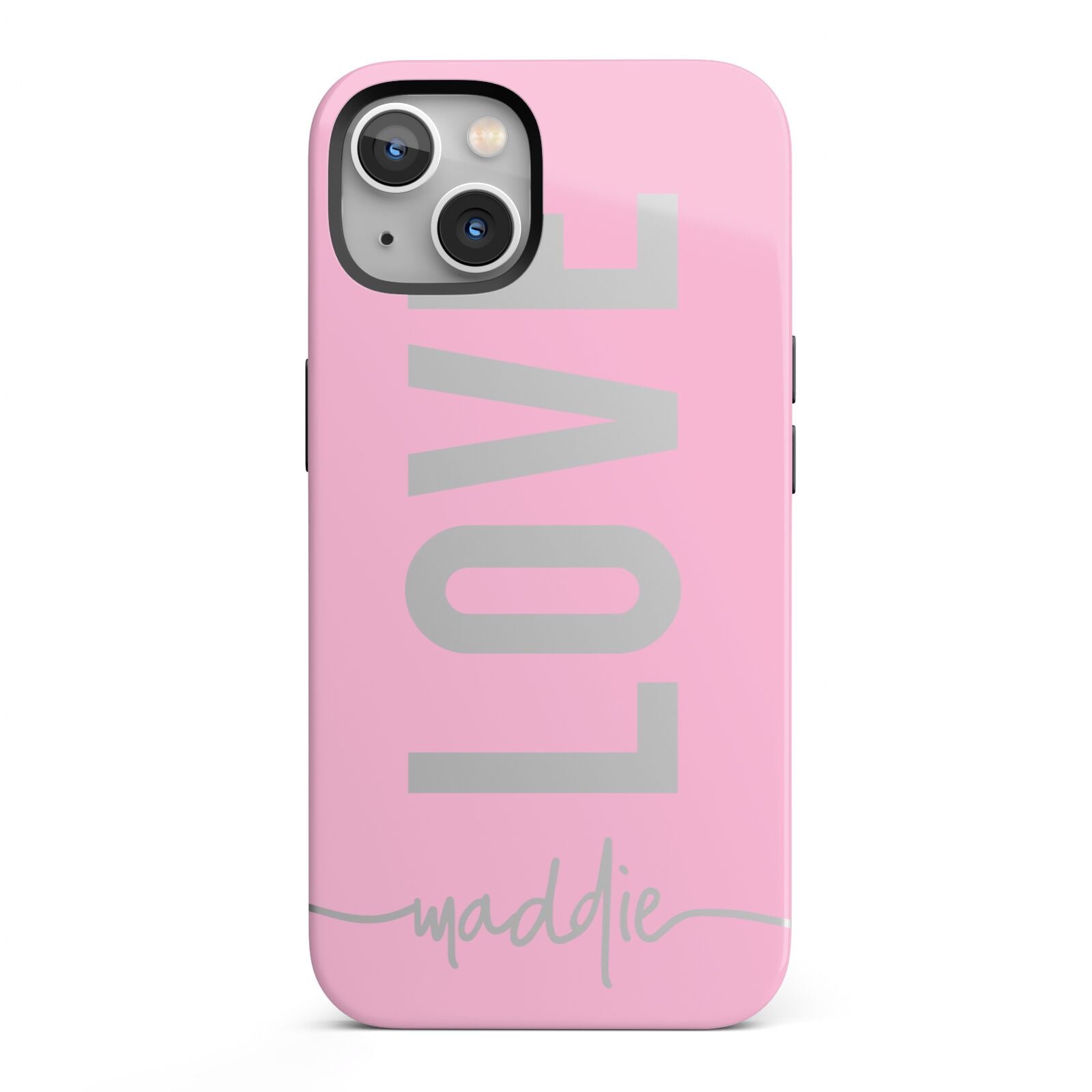 Personalised Love See Through Name iPhone 13 Full Wrap 3D Tough Case