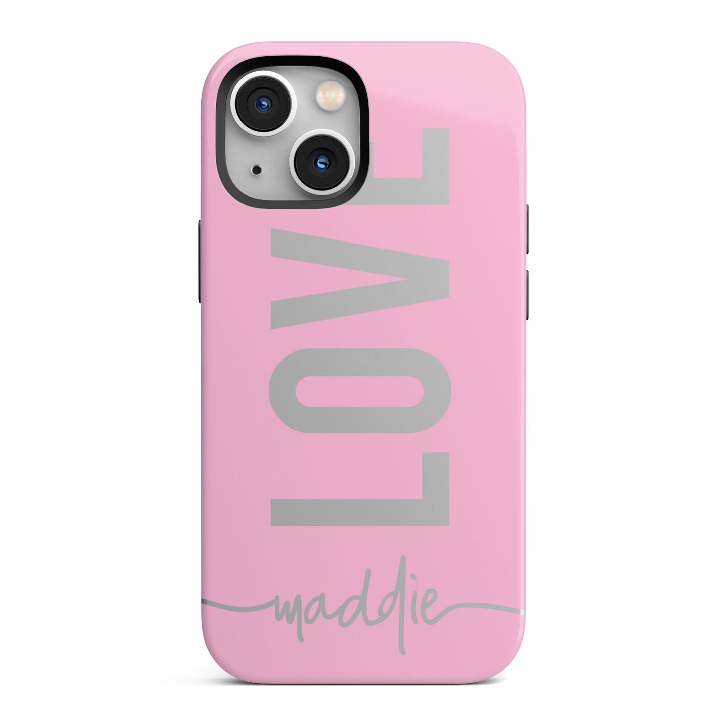 Personalised Love See Through Name iPhone 13 Mini Full Wrap 3D Tough Case