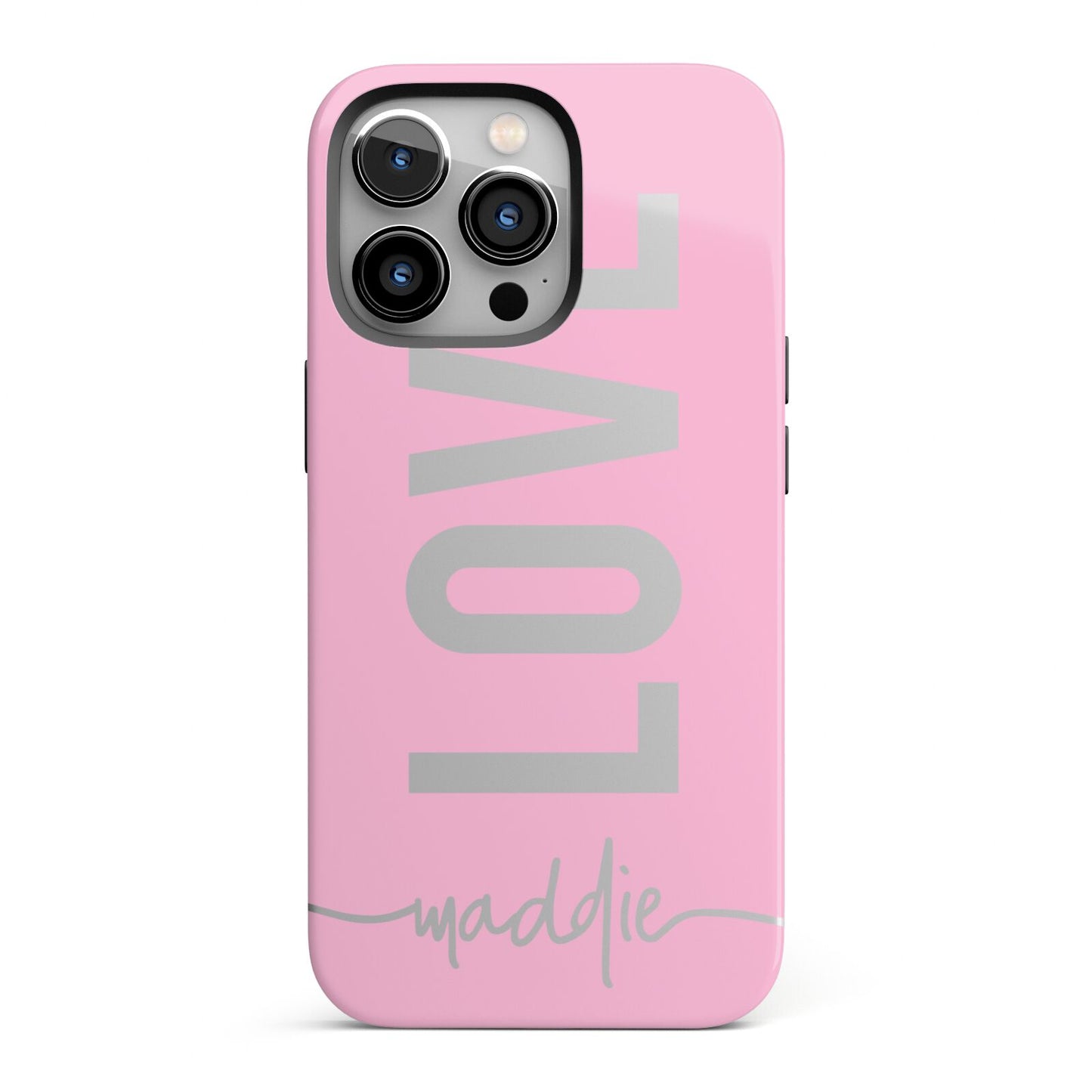 Personalised Love See Through Name iPhone 13 Pro Full Wrap 3D Tough Case