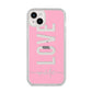 Personalised Love See Through Name iPhone 14 Plus Clear Tough Case Starlight
