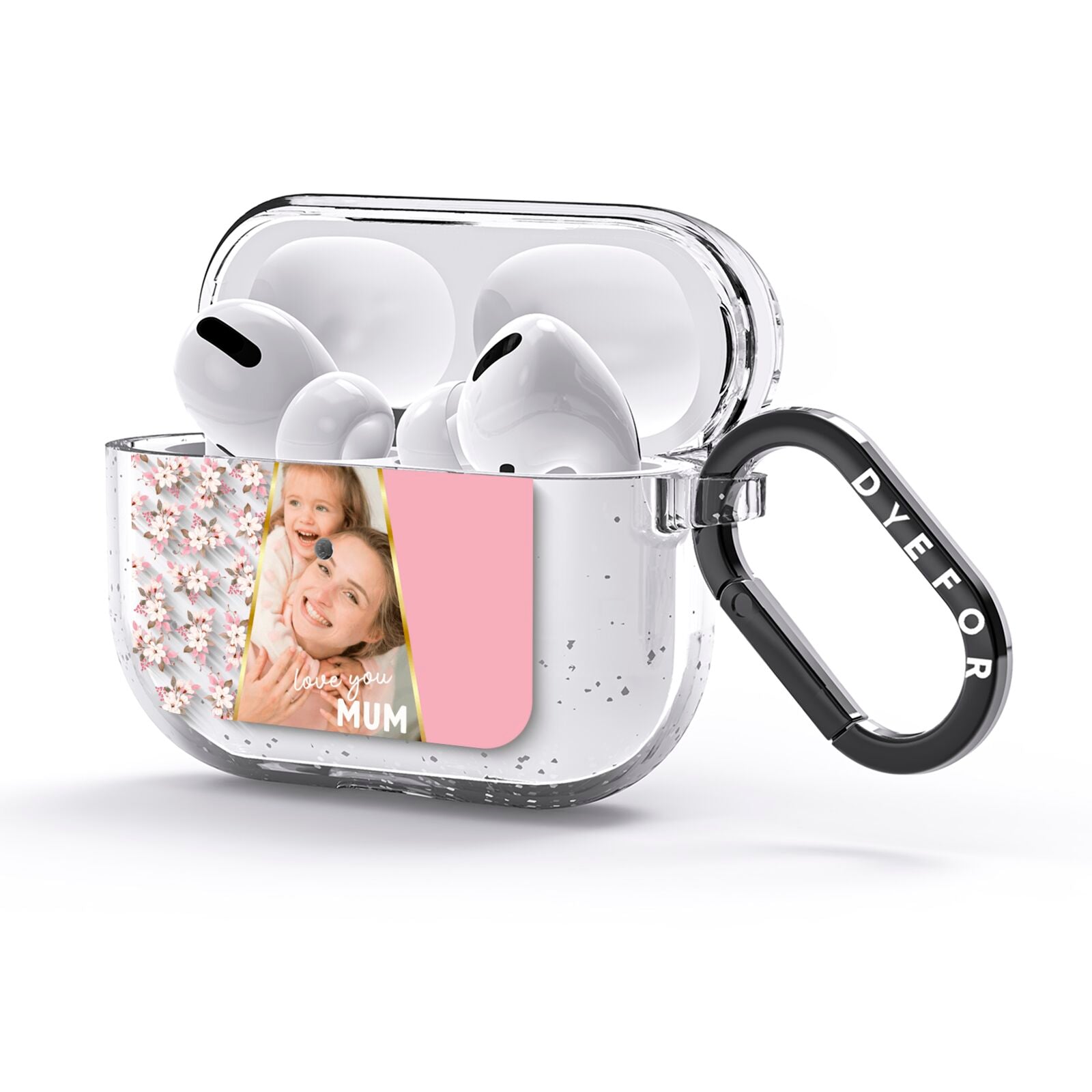 Personalised Love You Mum AirPods Glitter Case 3rd Gen Side Image