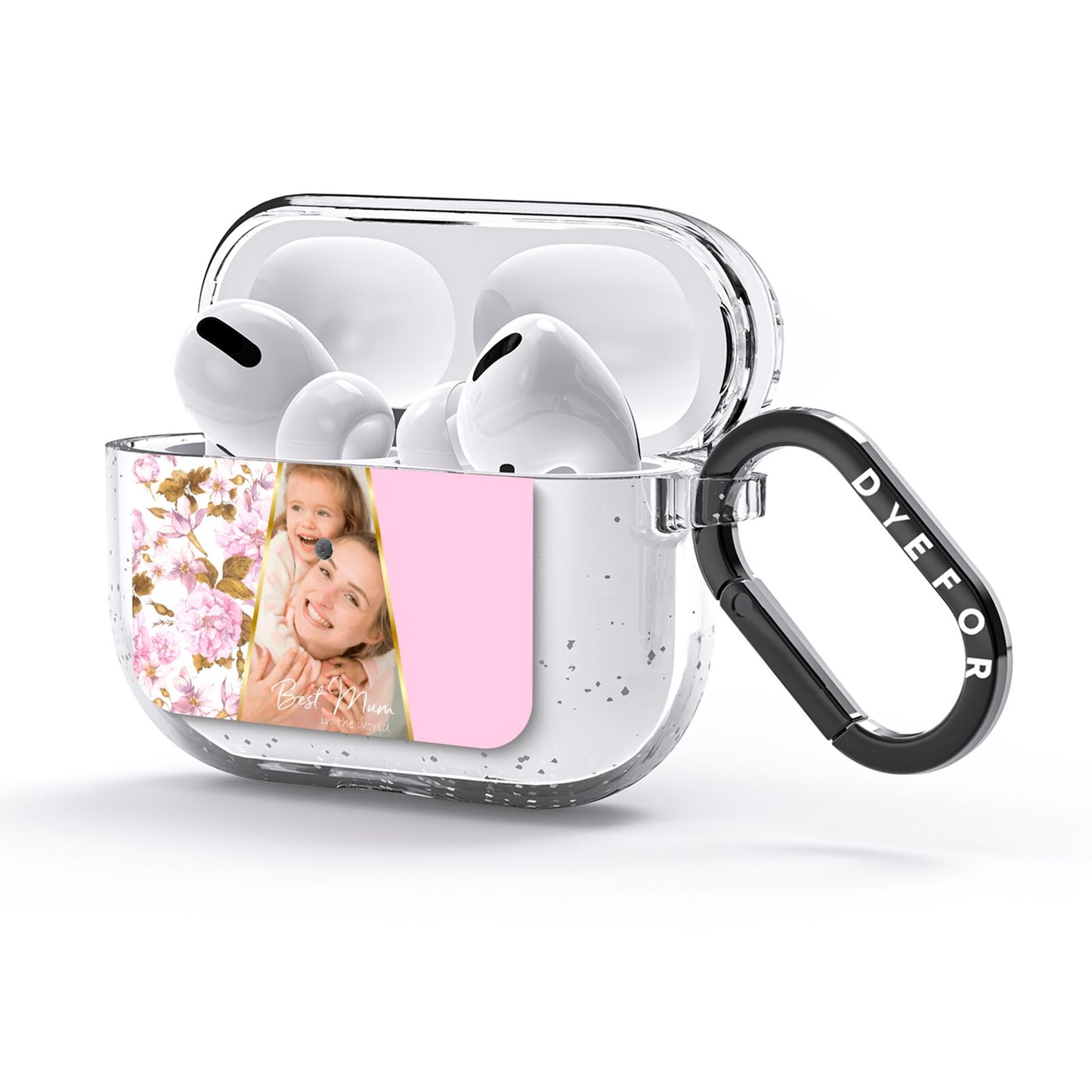 Personalised Love You Mum AirPods Glitter Case 3rd Gen Side Image