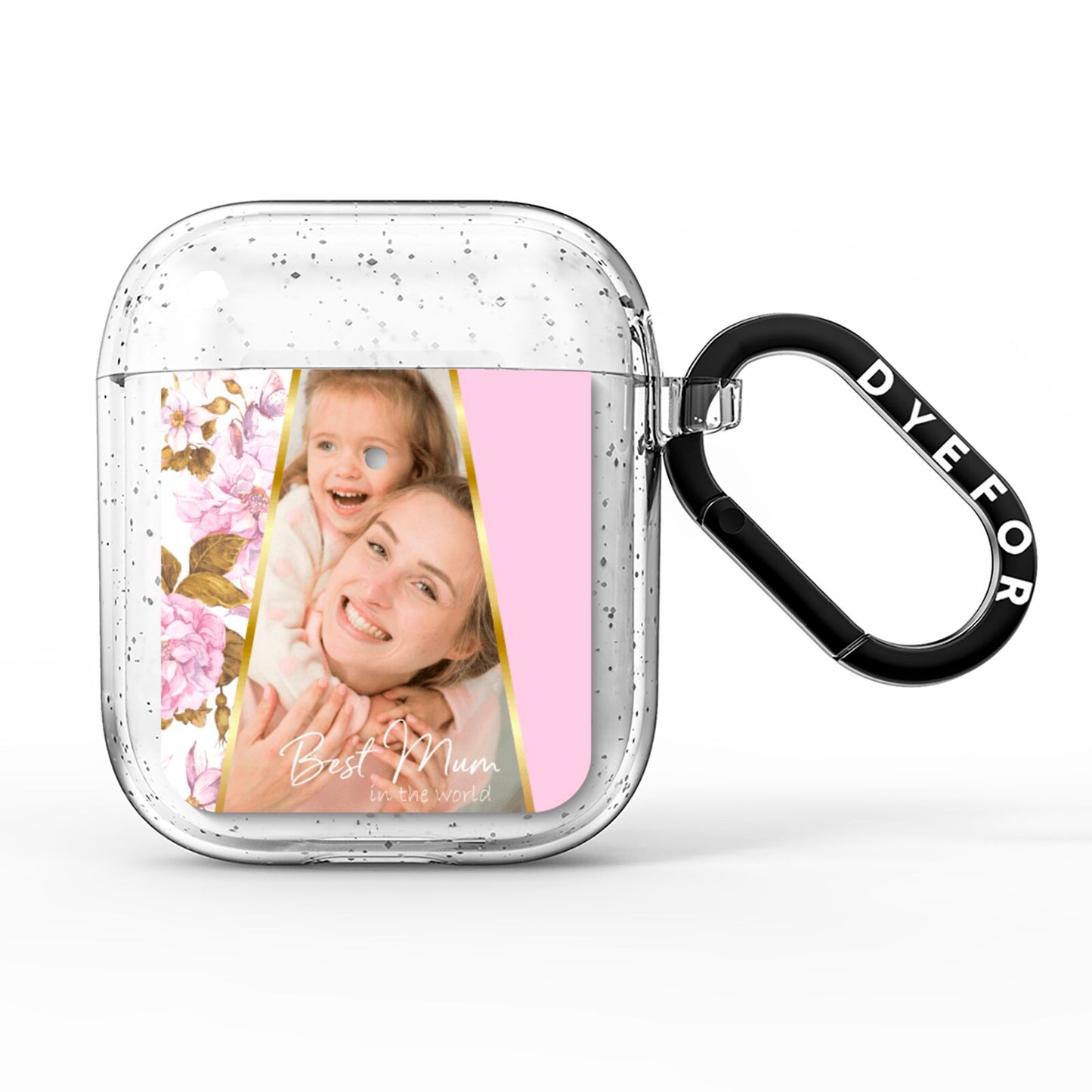 Personalised Love You Mum AirPods Glitter Case