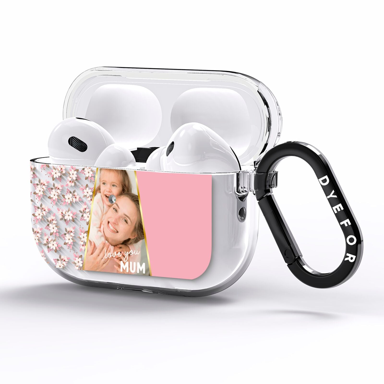 Personalised Love You Mum AirPods Pro Clear Case Side Image