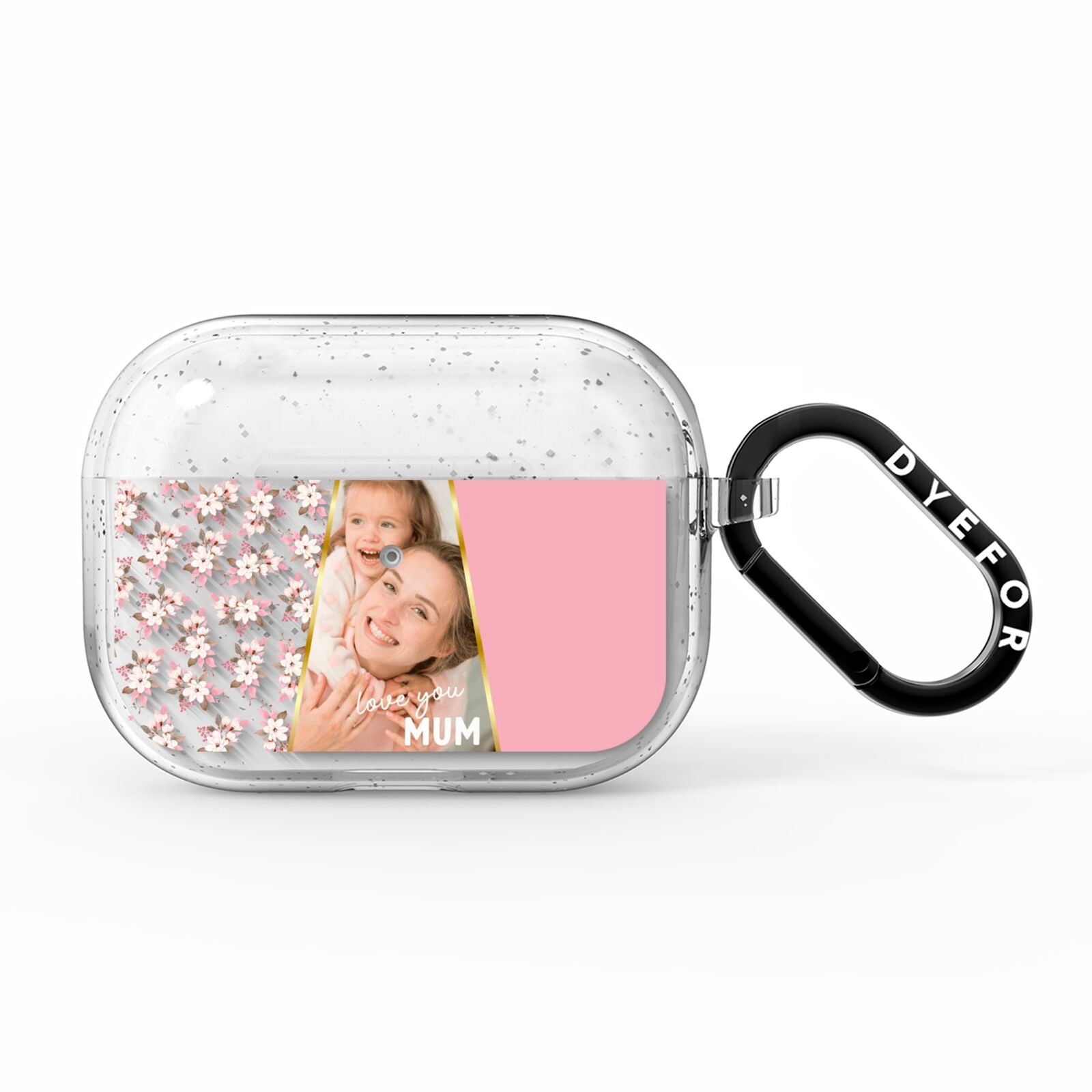 Personalised Love You Mum AirPods Pro Glitter Case