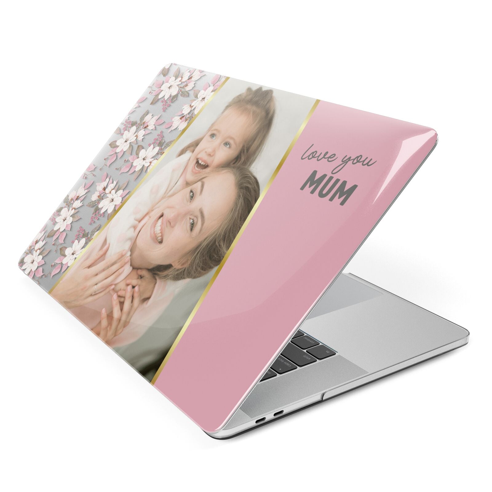Personalised Love You Mum Apple MacBook Case Side View