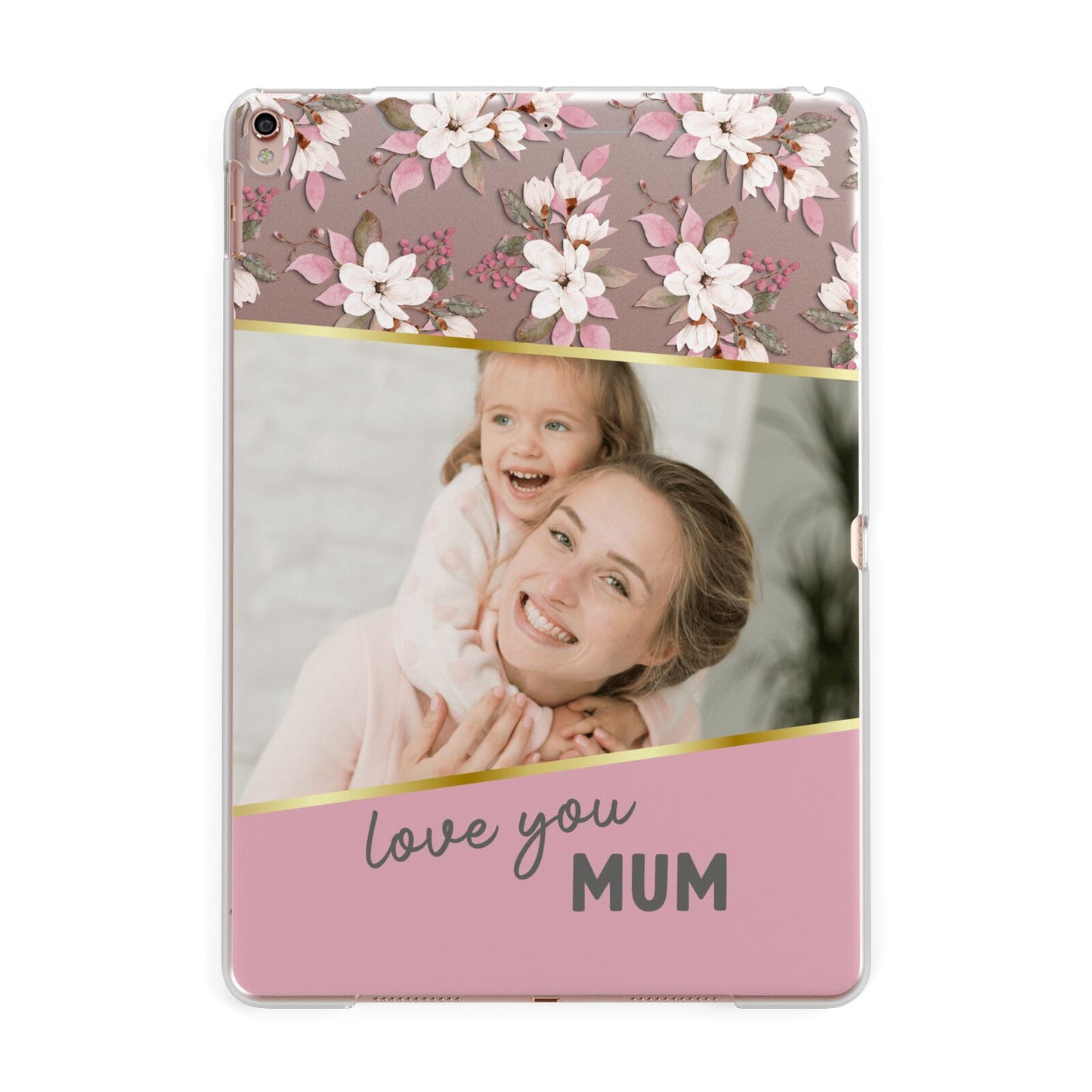 Personalised Love You Mum Apple iPad Rose Gold Case