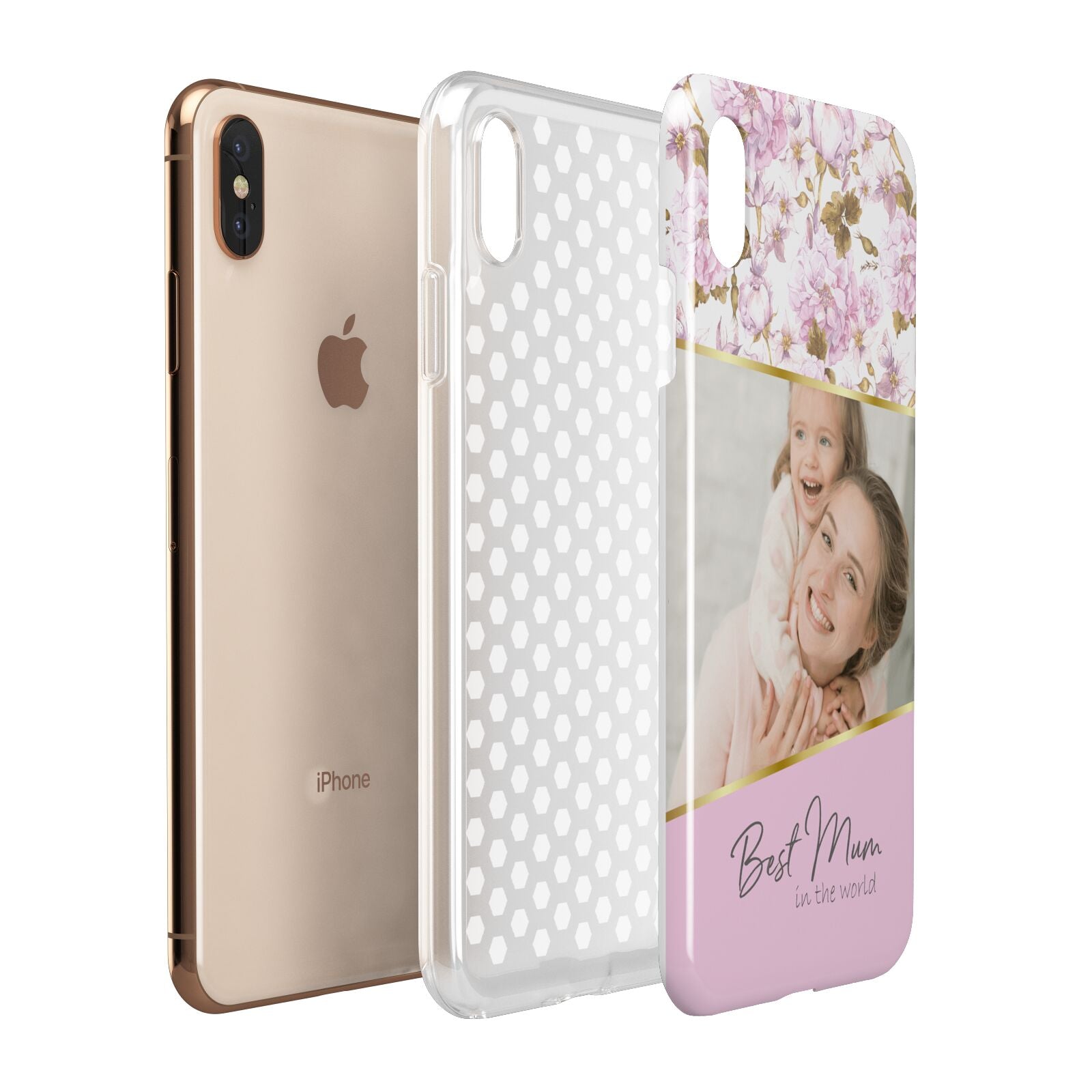 Personalised Love You Mum Apple iPhone Xs Max 3D Tough Case Expanded View