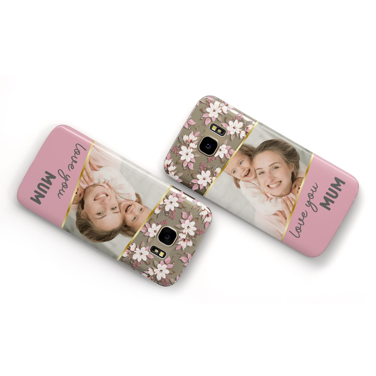 Personalised Love You Mum Samsung Galaxy Case Flat Overview