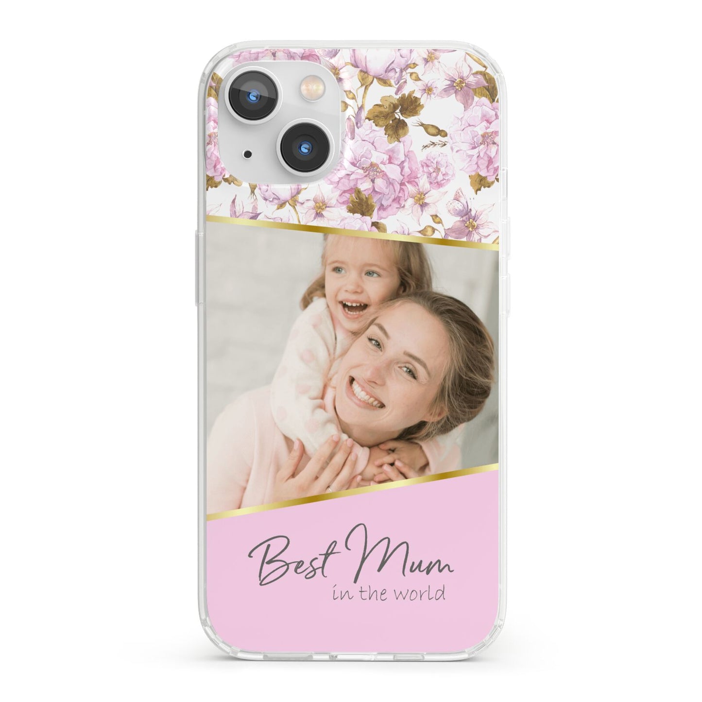 Personalised Love You Mum iPhone 13 Clear Bumper Case