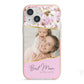 Personalised Love You Mum iPhone 13 Mini TPU Impact Case with Pink Edges