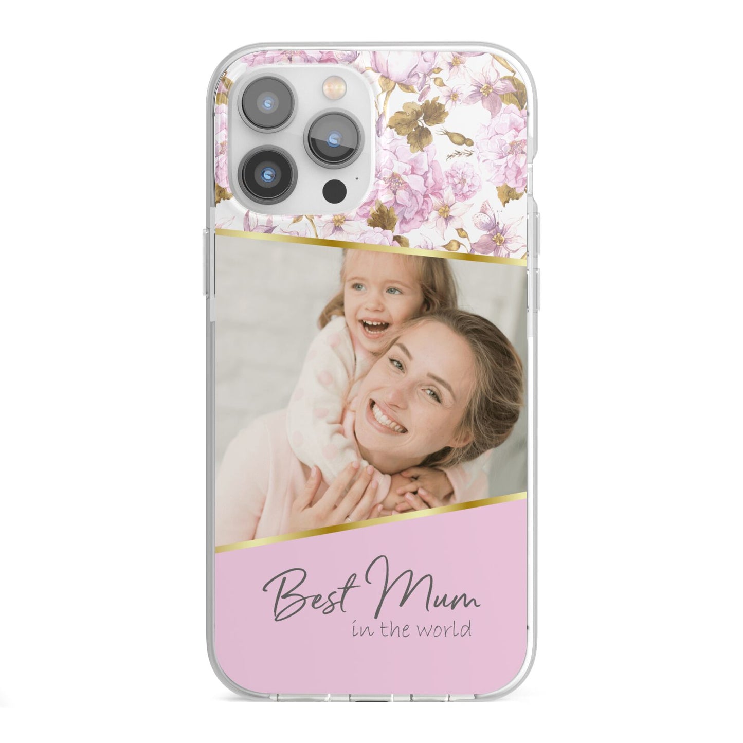 Personalised Love You Mum iPhone 13 Pro Max TPU Impact Case with White Edges