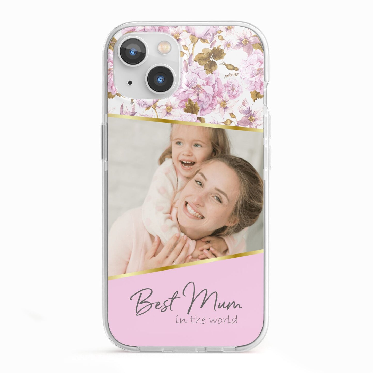 Personalised Love You Mum iPhone 13 TPU Impact Case with White Edges