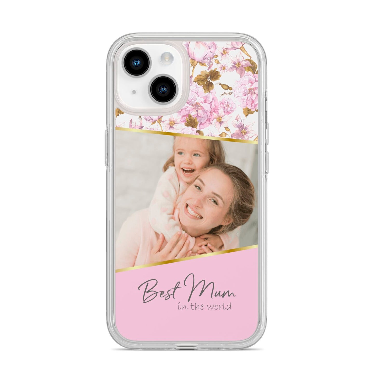 Personalised Love You Mum iPhone 14 Clear Tough Case Starlight