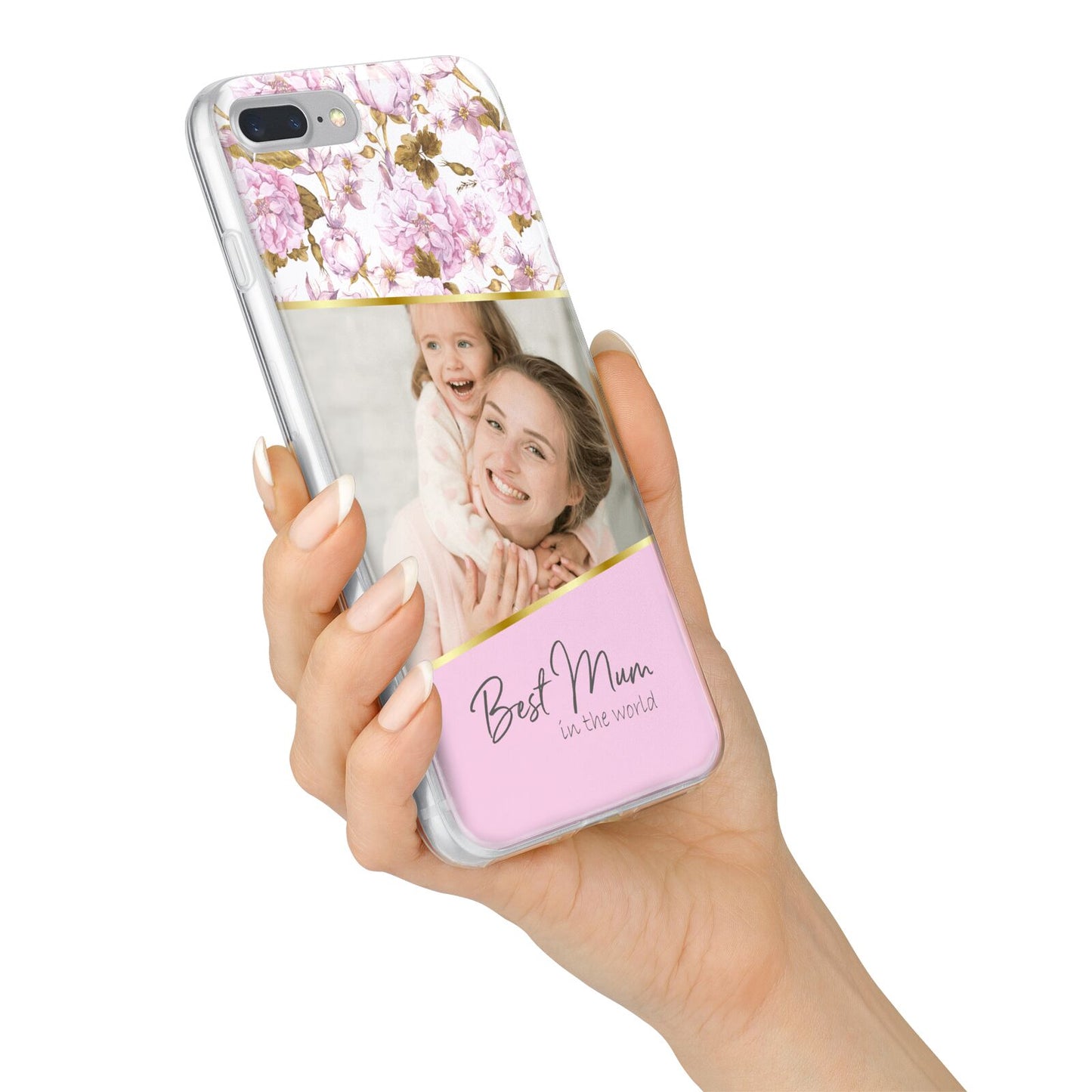 Personalised Love You Mum iPhone 7 Plus Bumper Case on Silver iPhone Alternative Image