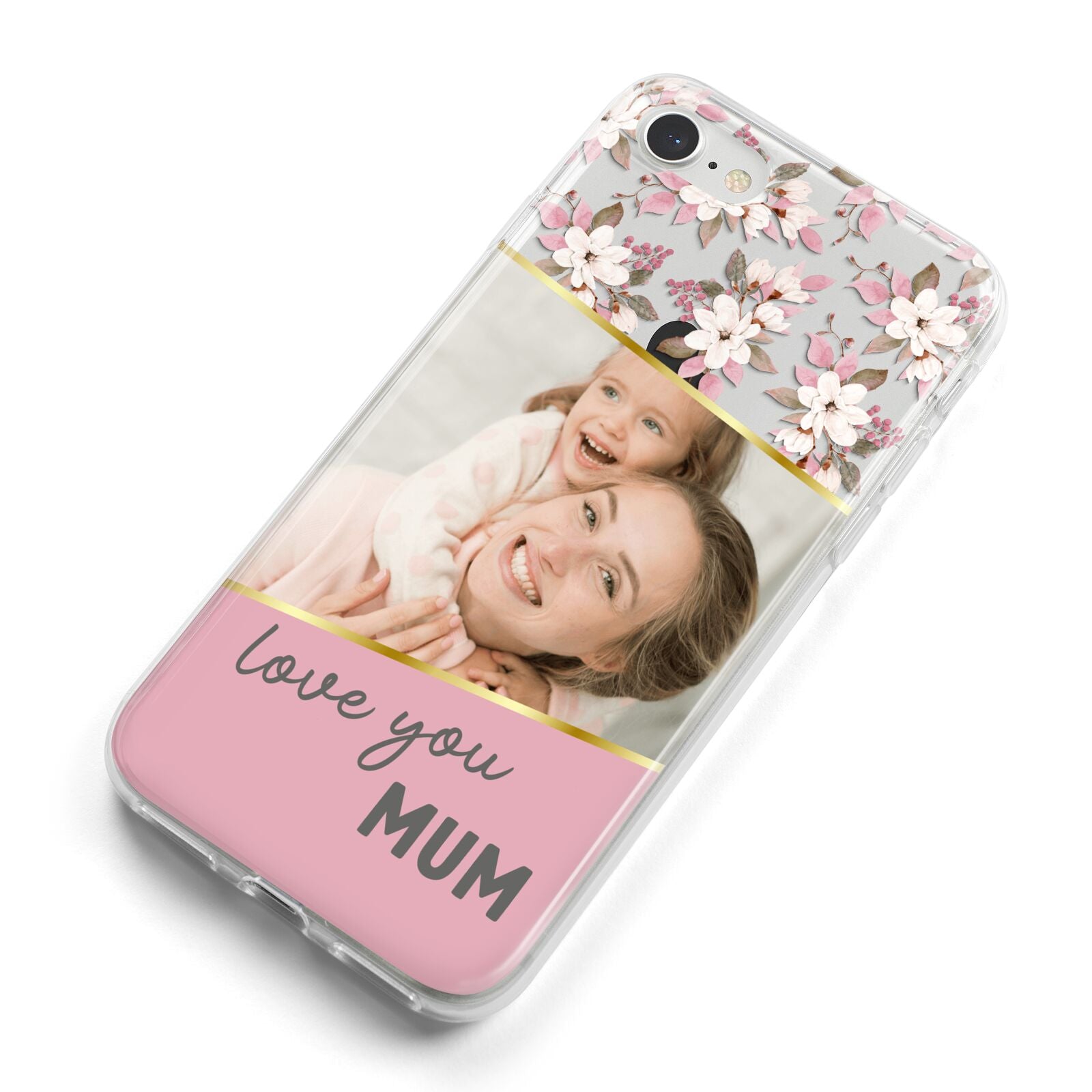 Personalised Love You Mum iPhone 8 Bumper Case on Silver iPhone Alternative Image
