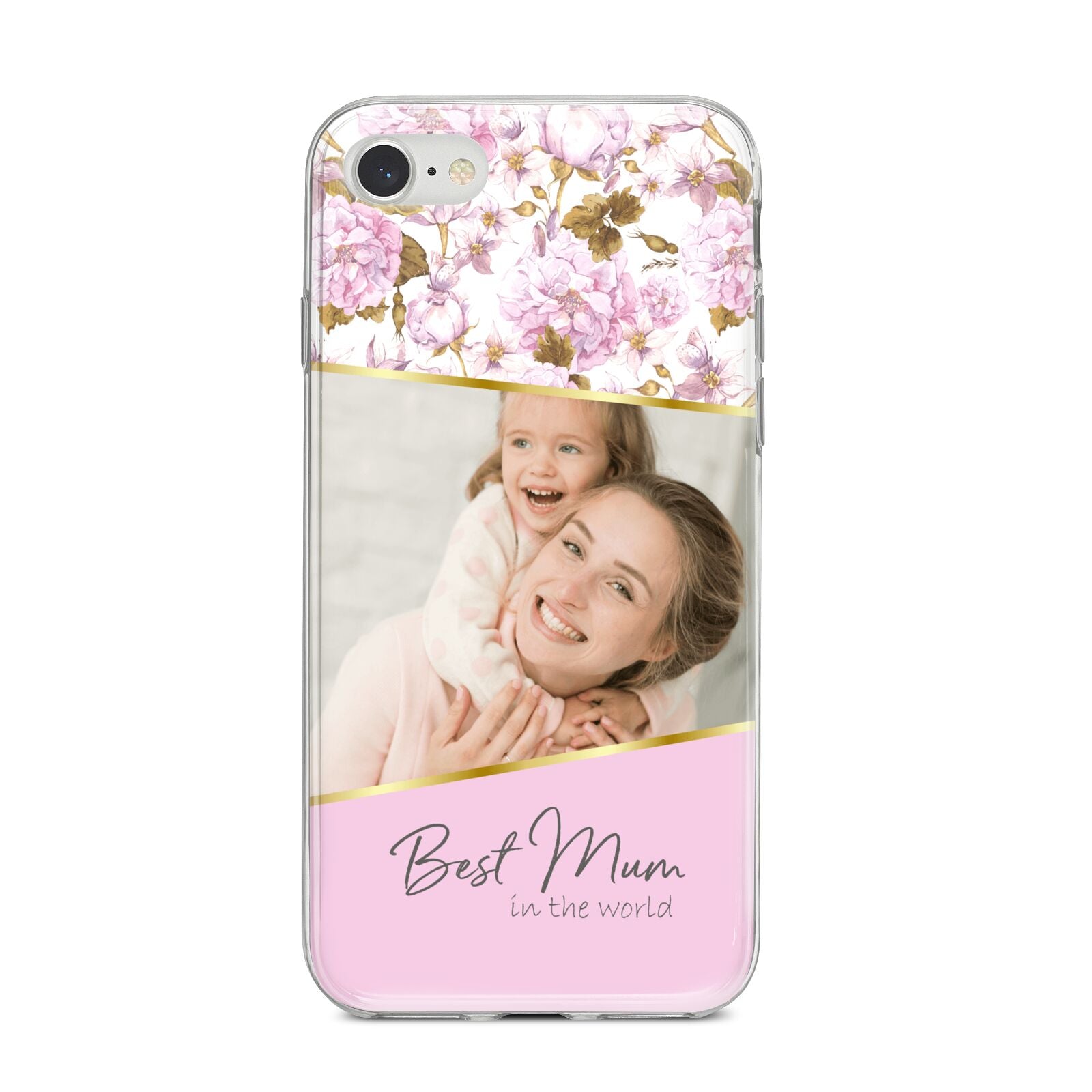 Personalised Love You Mum iPhone 8 Bumper Case on Silver iPhone