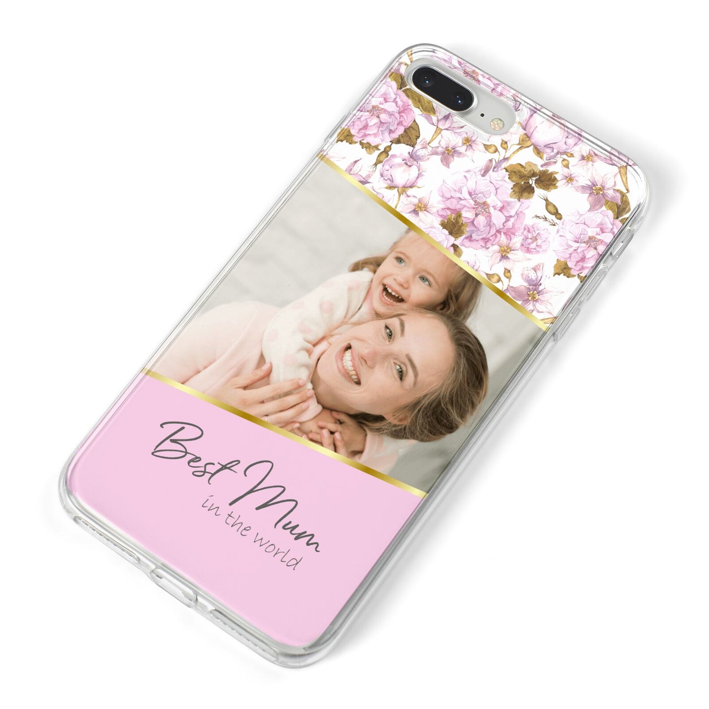 Personalised Love You Mum iPhone 8 Plus Bumper Case on Silver iPhone Alternative Image