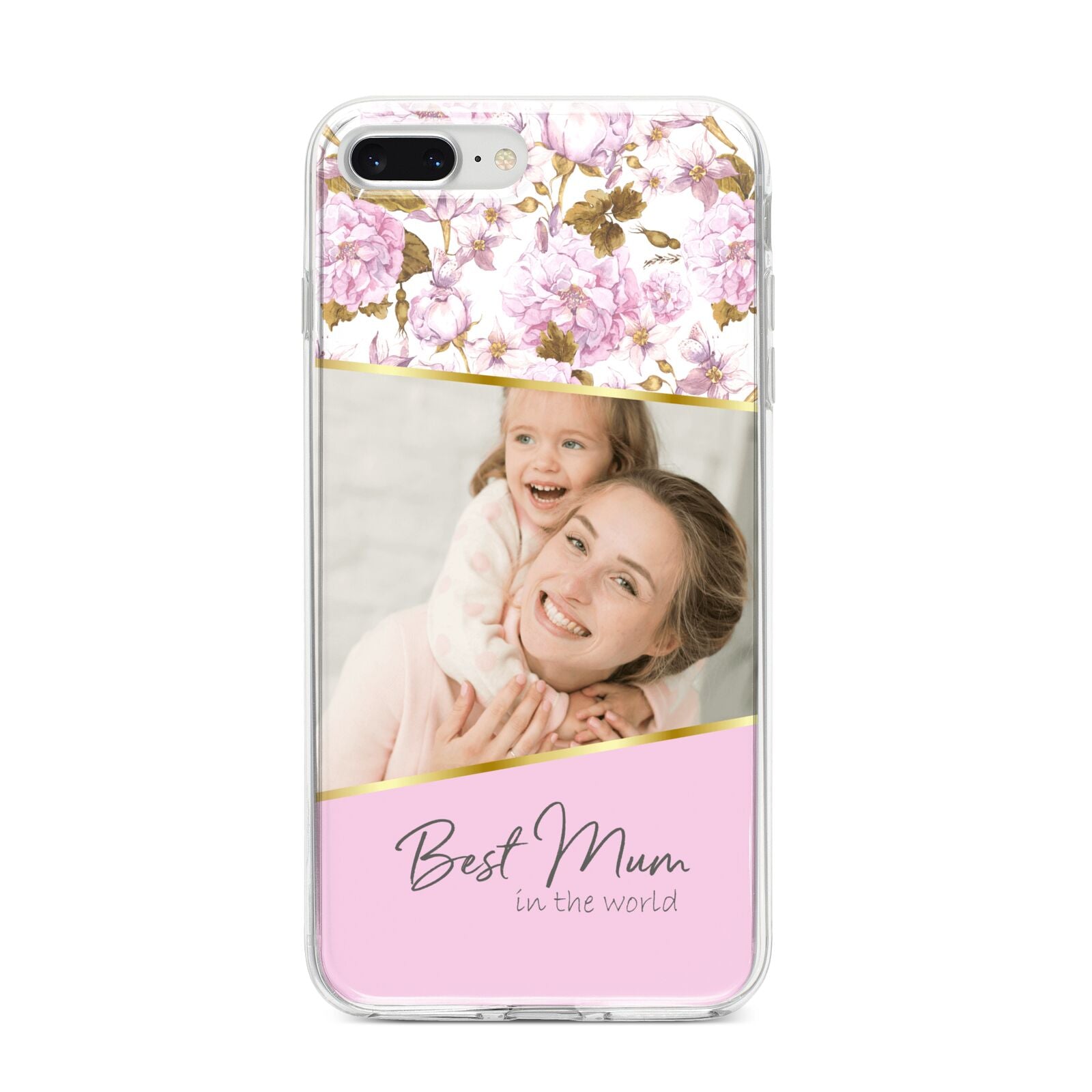 Personalised Love You Mum iPhone 8 Plus Bumper Case on Silver iPhone