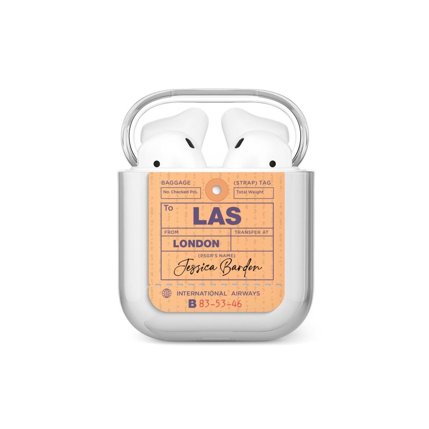 Personalised Luggage Tag AirPods Case