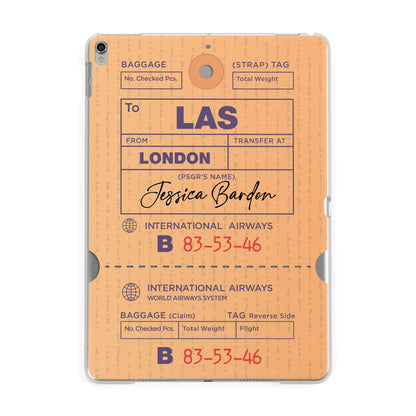 Personalised Luggage Tag Apple iPad Silver Case
