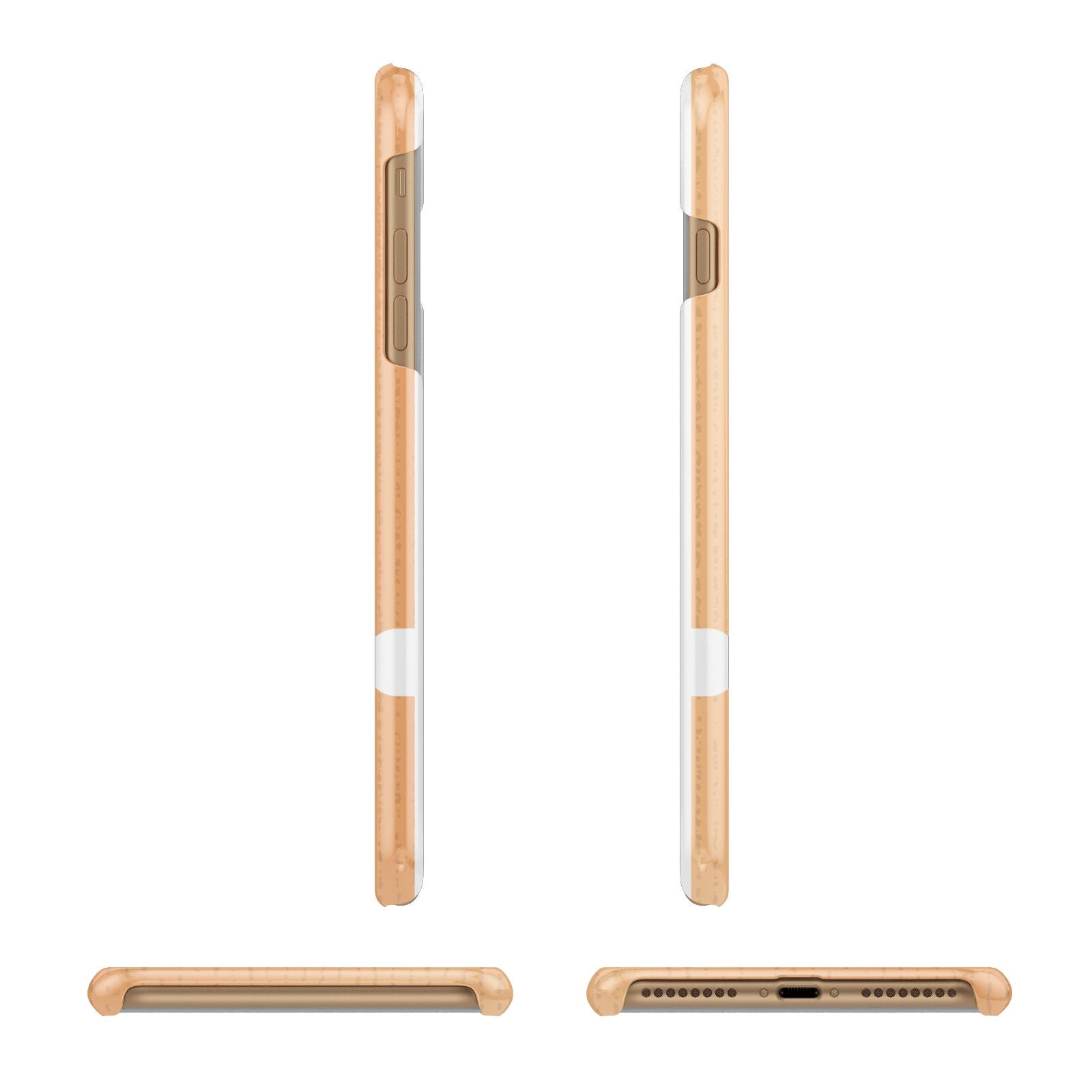 Personalised Luggage Tag Apple iPhone 7 Plus 3D Wrap Snap Case Angled Images