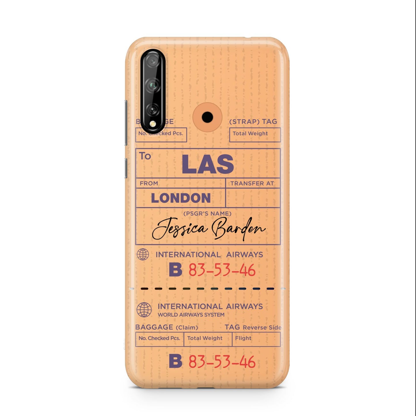 Personalised Luggage Tag Huawei Enjoy 10s Phone Case