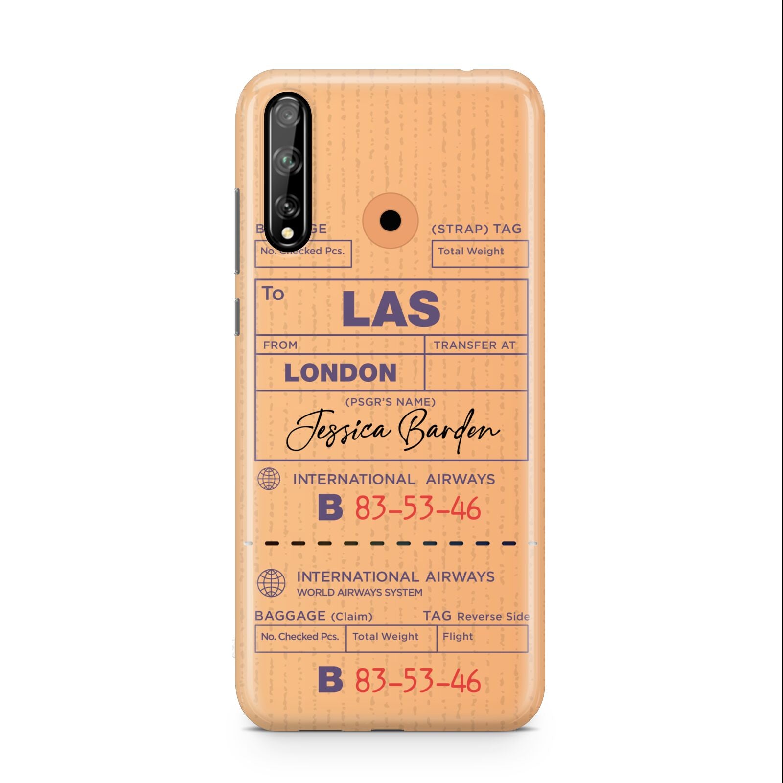 Personalised Luggage Tag Huawei Enjoy 10s Phone Case