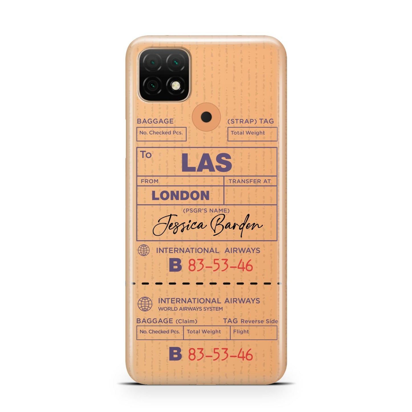Personalised Luggage Tag Huawei Enjoy 20 Phone Case