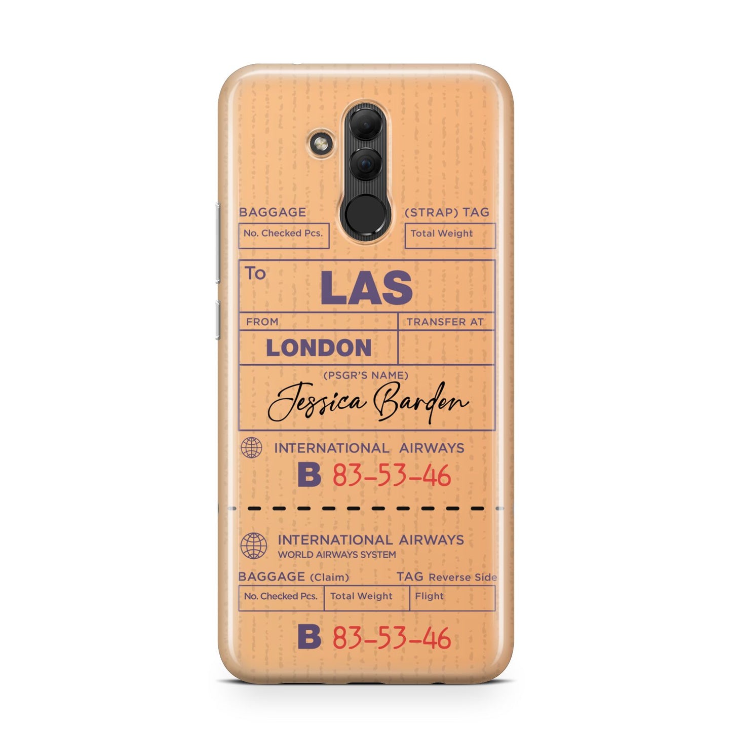 Personalised Luggage Tag Huawei Mate 20 Lite