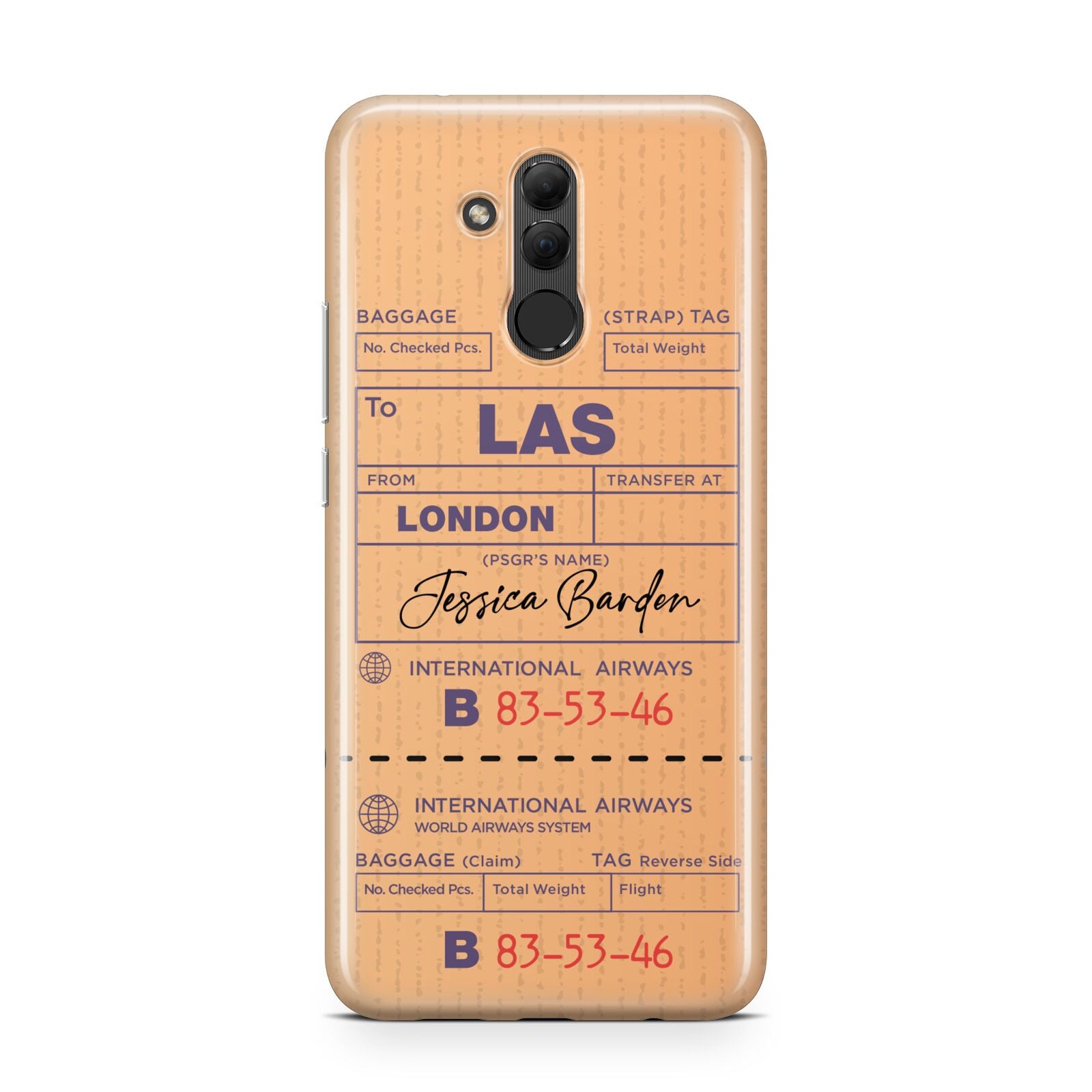 Personalised Luggage Tag Huawei Mate 20 Lite