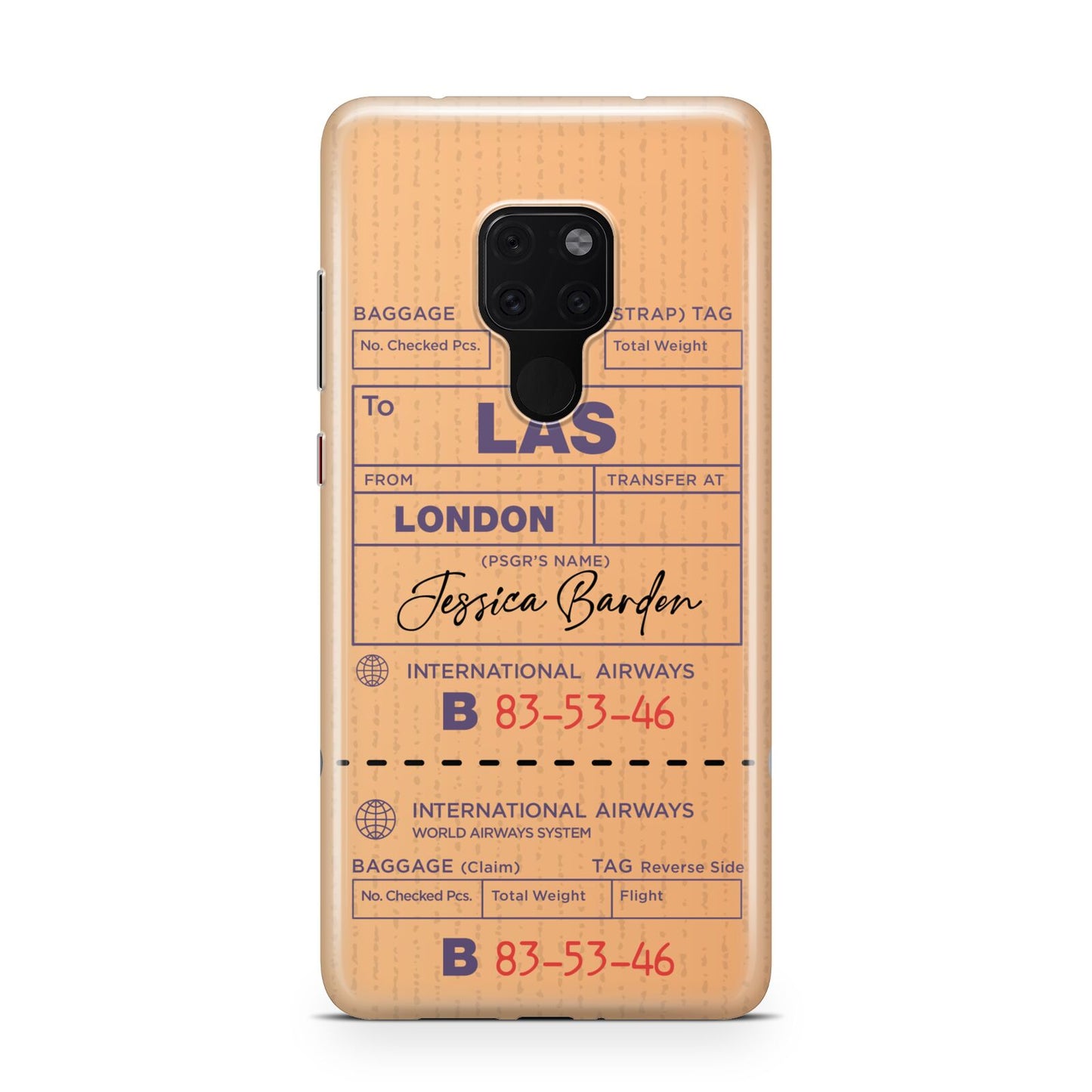 Personalised Luggage Tag Huawei Mate 20 Phone Case