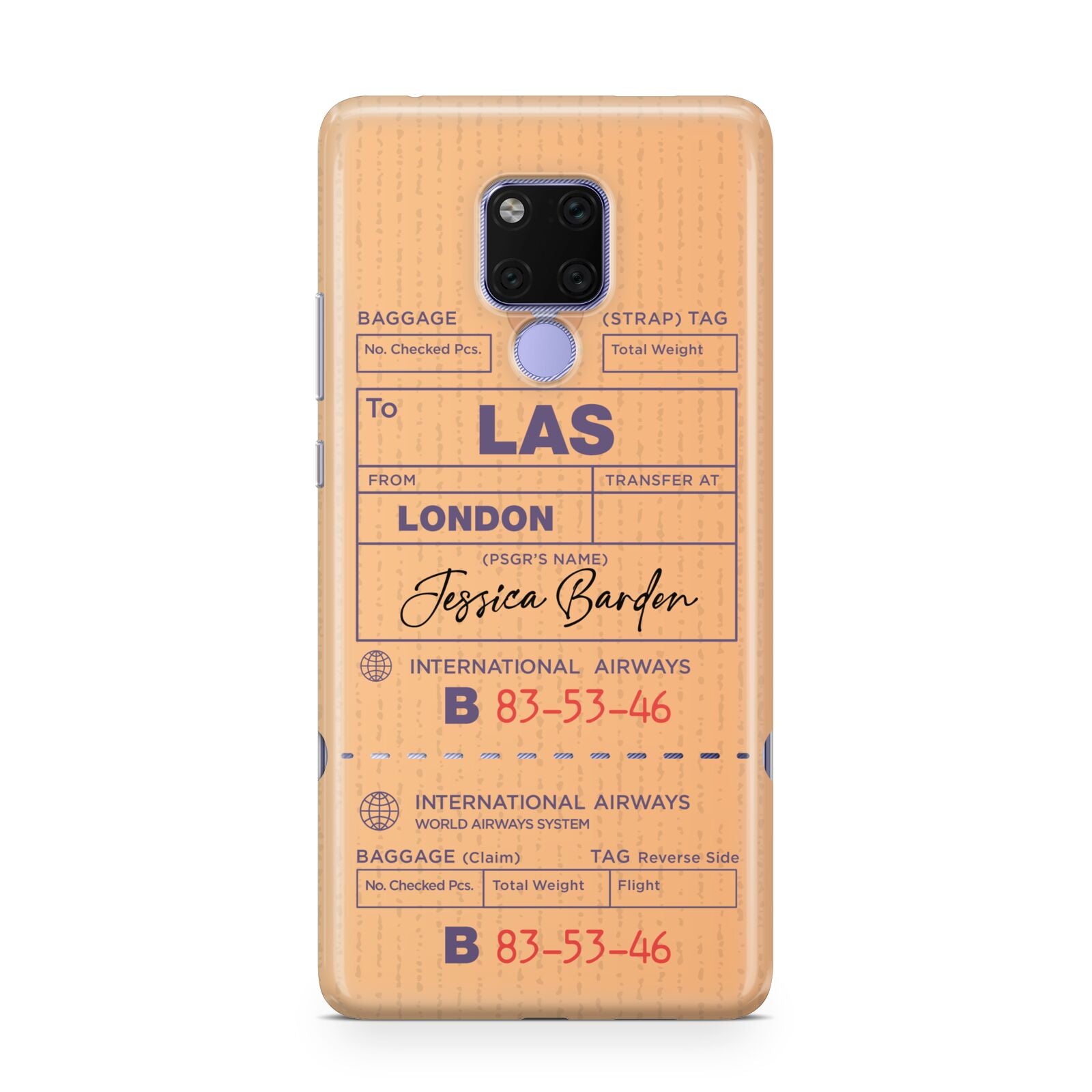 Personalised Luggage Tag Huawei Mate 20X Phone Case