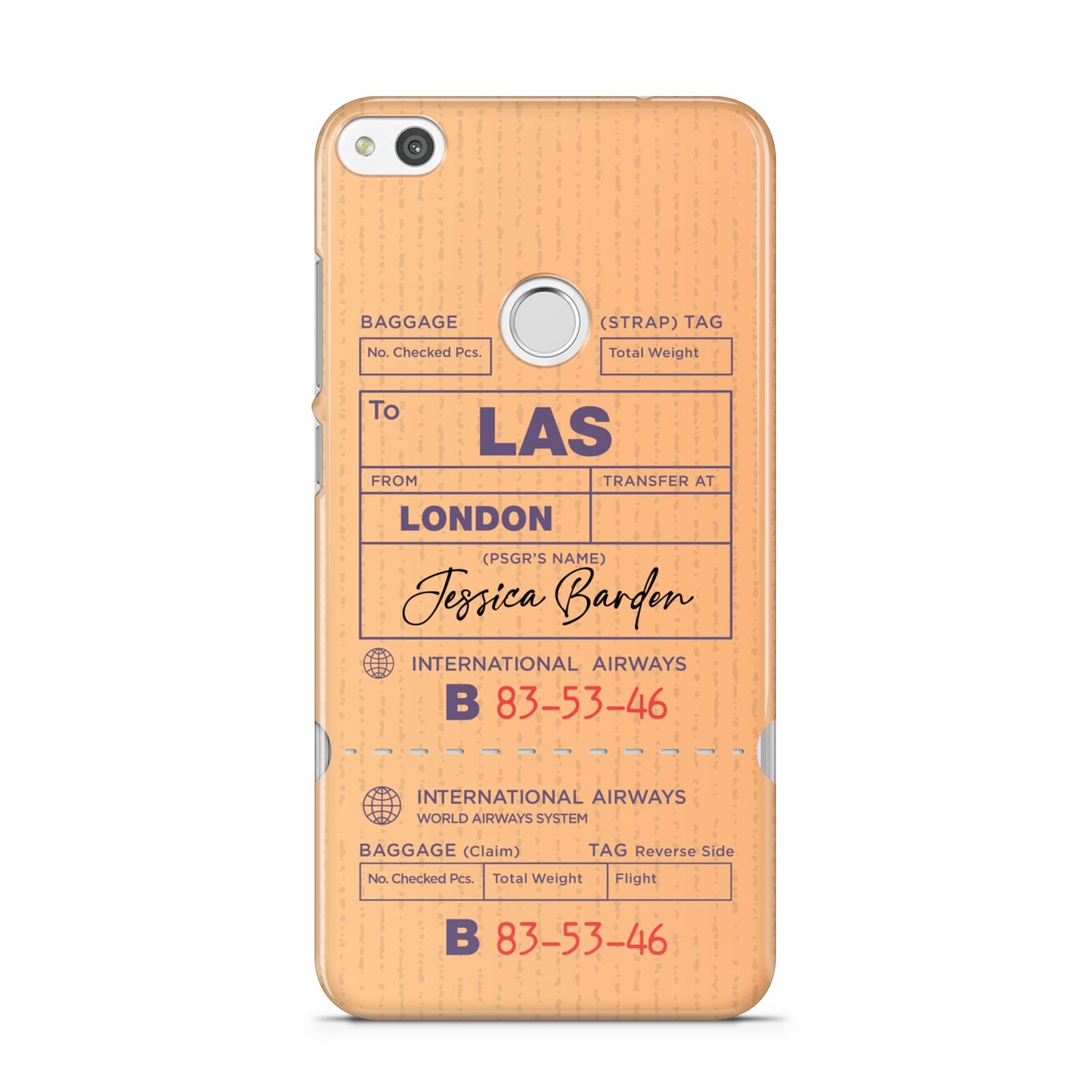 Personalised Luggage Tag Huawei P8 Lite Case