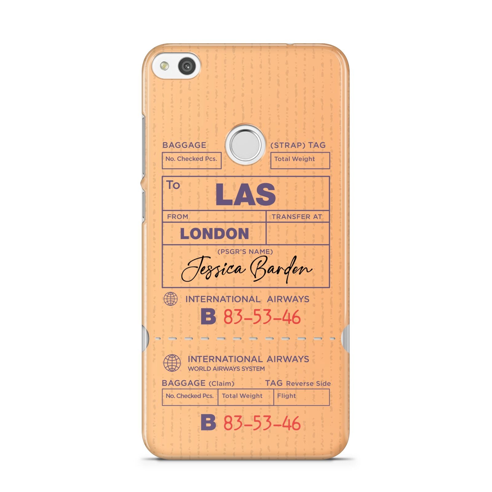 Personalised Luggage Tag Huawei P8 Lite Case