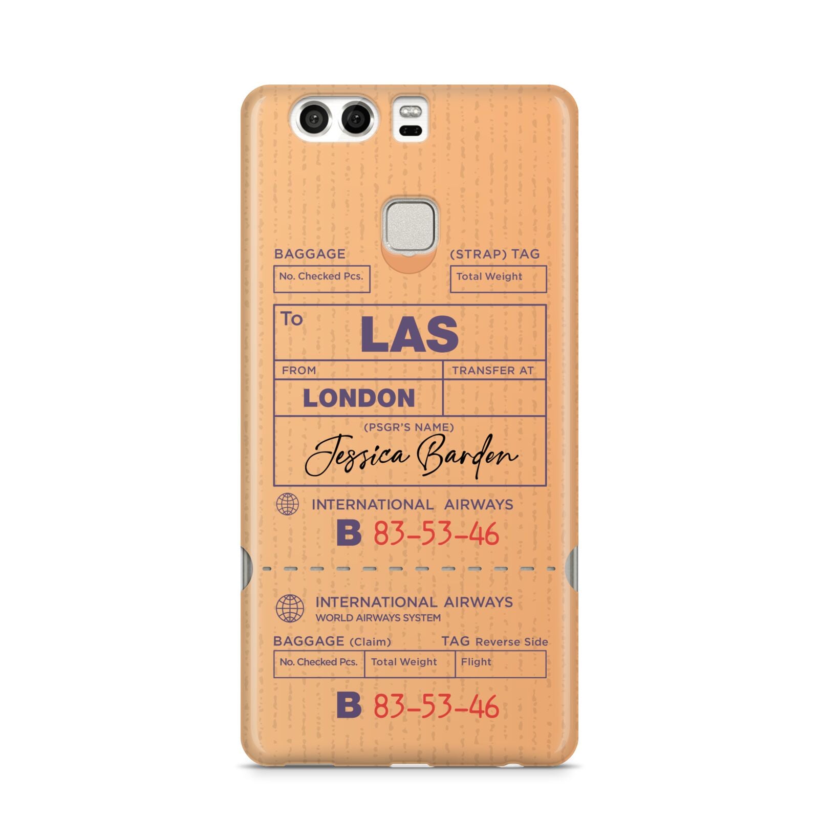 Personalised Luggage Tag Huawei P9 Case