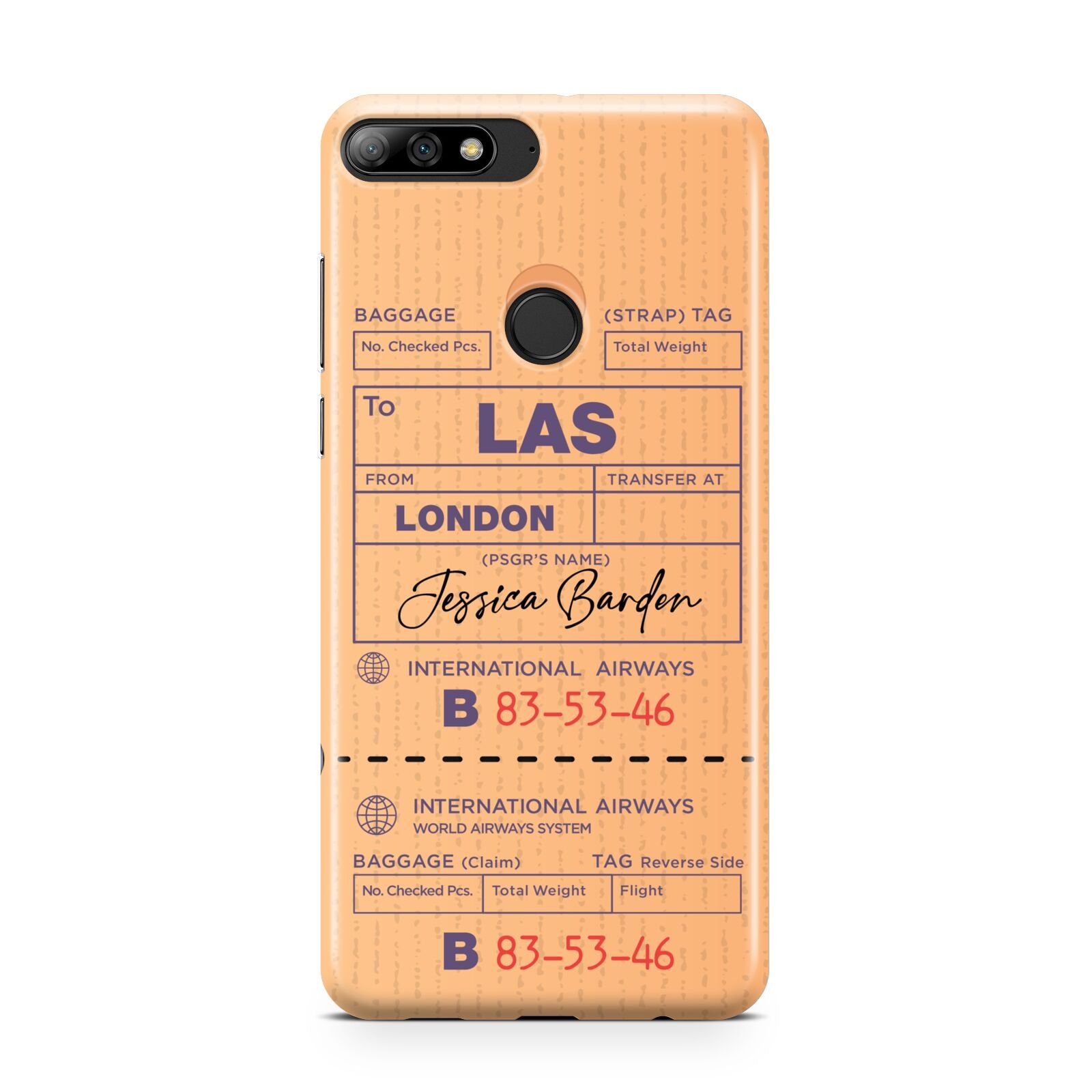 Personalised Luggage Tag Huawei Y7 2018